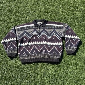 Bugle Boy Muticolored Geometric Sweater
